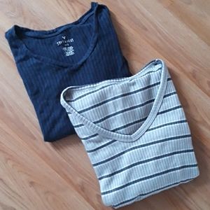 American Eagle long sleeve ribbed tee bundle